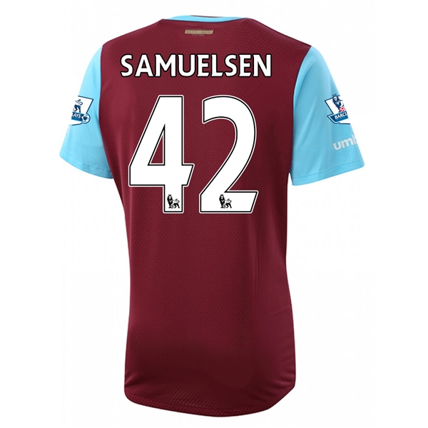 West Ham 2015-16 SAMUELSON #42 Home Soccer Jersey